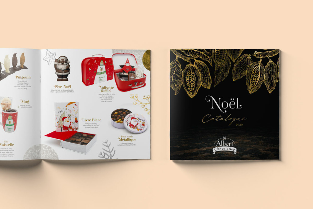 catalogue chocolatier dorure et élégance